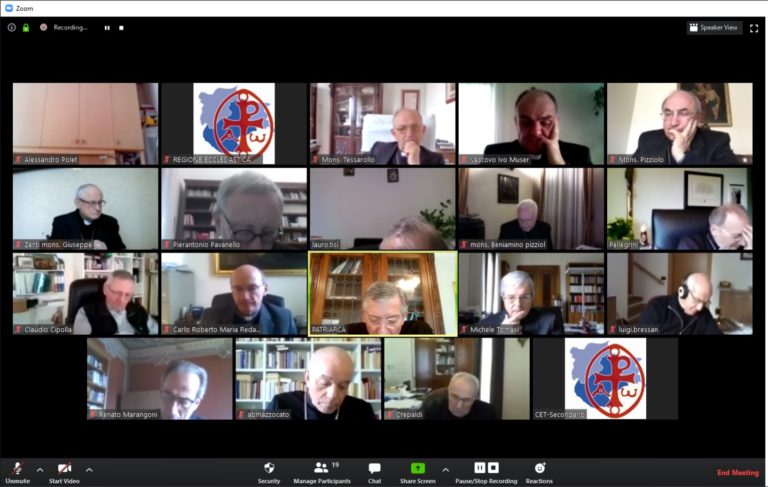 I Vescovi del Triveneto oggi in videoconferenza per ripartire dopo il Covid-19