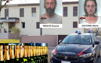 I carabinieri di Montecchio arrestano i ladri di Champagne: coppia trevigiana