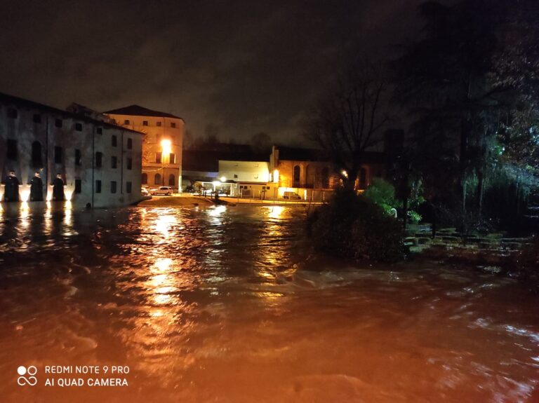 Maltempo a Vicenza – Nella notte il Bacchiglione ha raggiunto i 5 metri e 23 cm