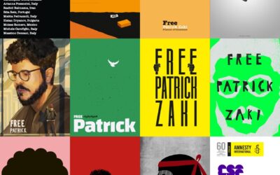 Libertà per Zaki al Bo: i “poster for tomorrow” in cortile antico