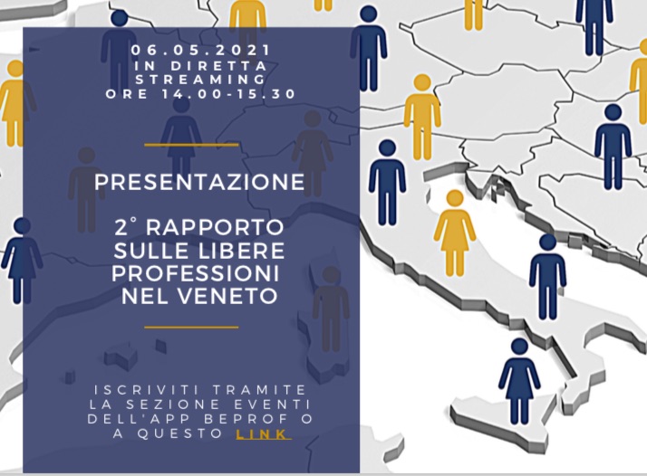 Giovedì 6 maggio 2021 la presentazione del Rapporto sulle libere professioni nel Veneto