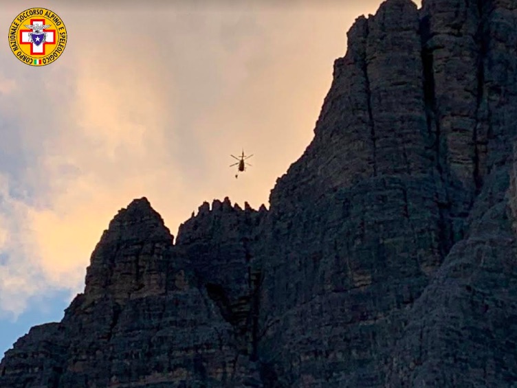 Recuperata coppia di alpinisti in serata sulle Tre Cime di Lavaredo